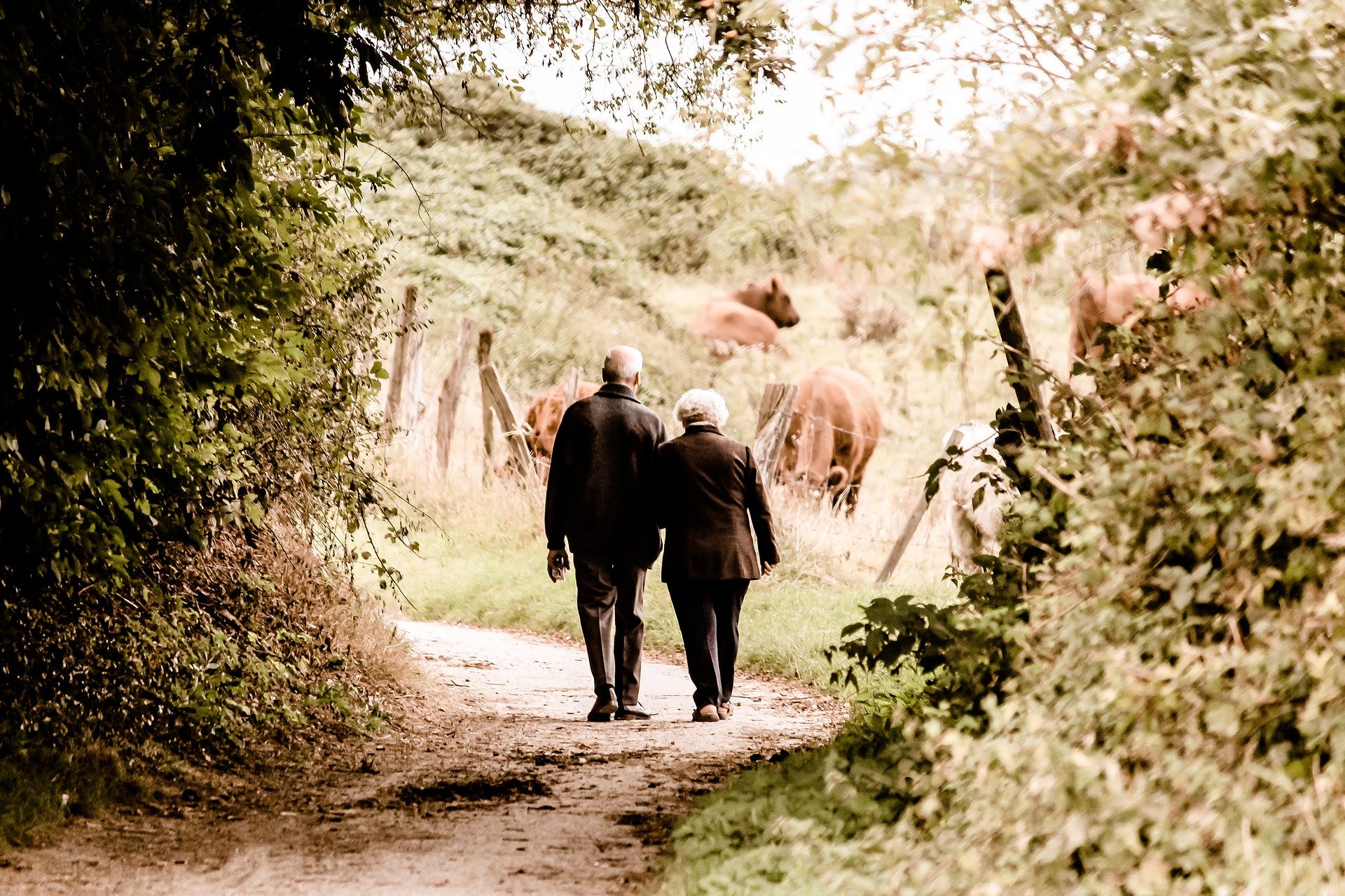 older couple walking